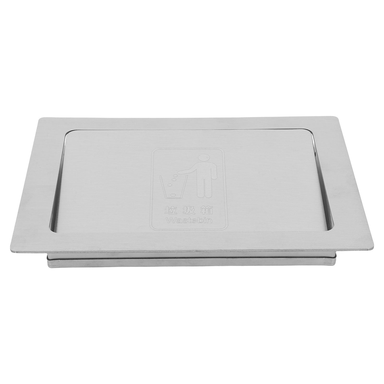 Commercial Kitchen Garbage Can - Recessed Garbage Lid Stainless Steel Countertop
