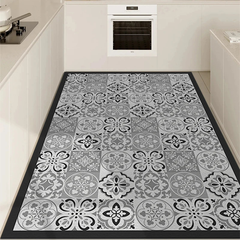 Retro Tile Pattern Floor Mat K - Commercial Kitchen Tile Flooring 评论和价格
